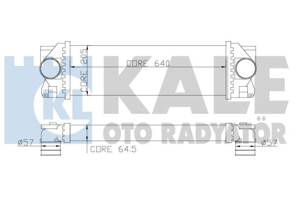 KALE OTO RADYATÖR Kompressoriõhu radiaator 342800